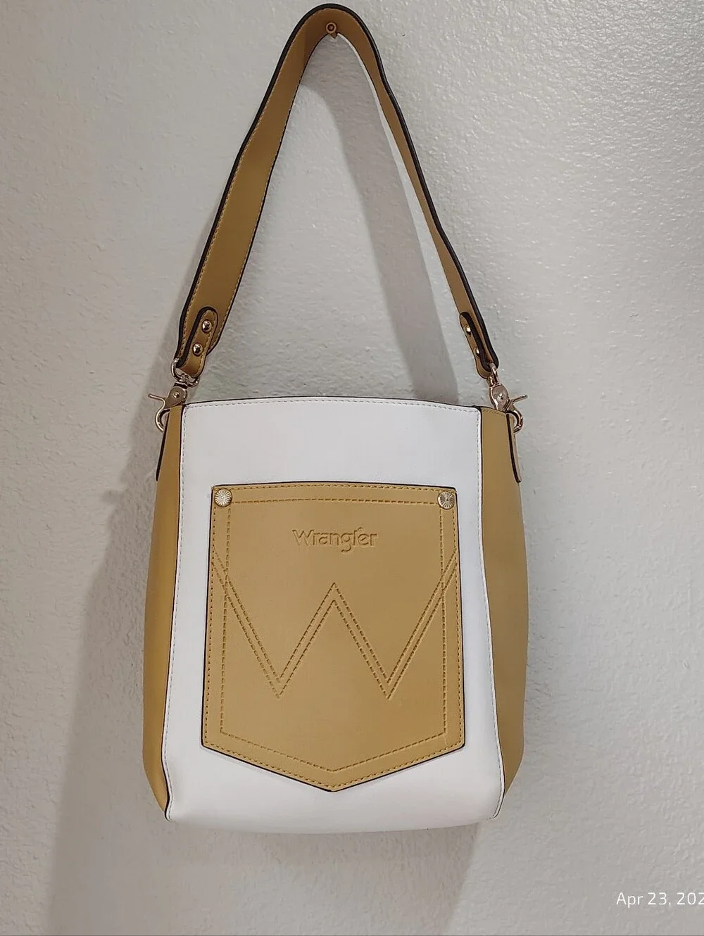Wrangler Yellow And White Purse Western Cowgirl Chic Rodeo